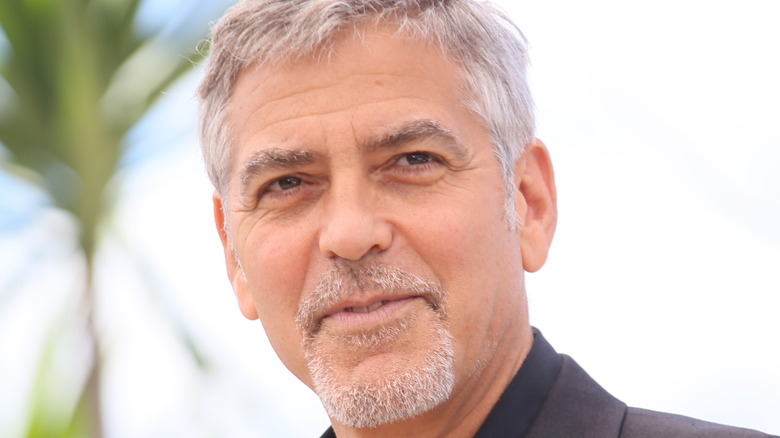 George Clooney looking up