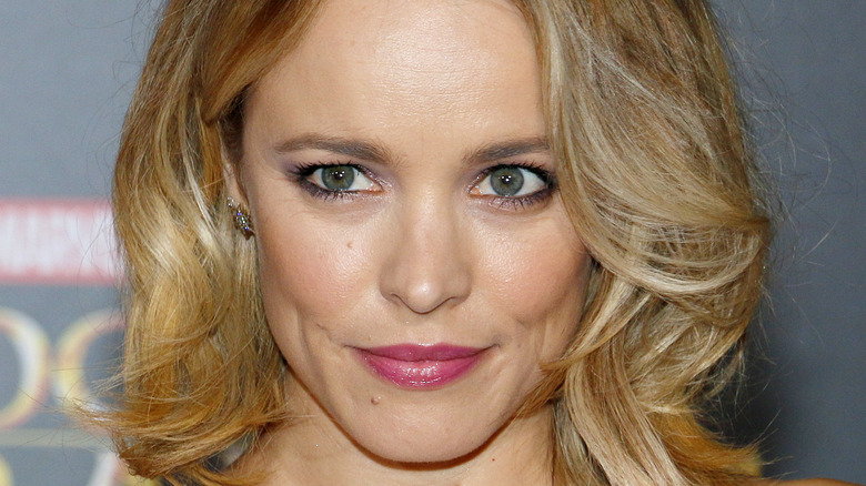 Rachel McAdams poses on the red carpet