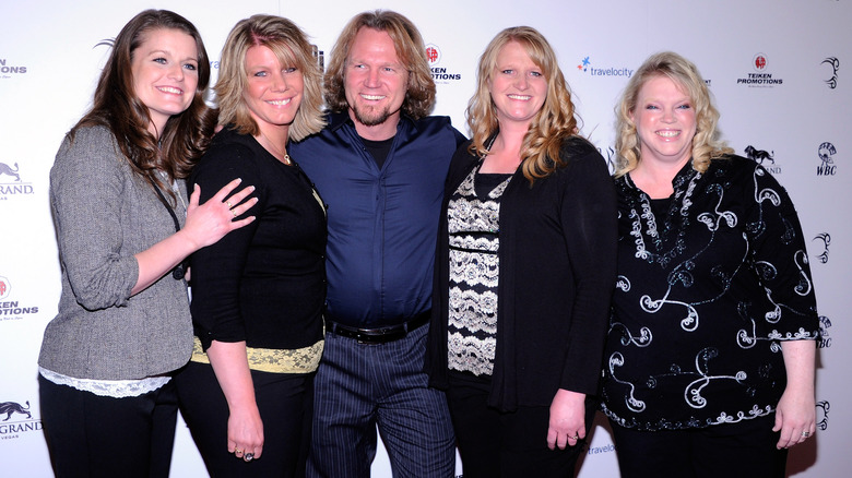 The cast of TLC Sister Wives in 2012