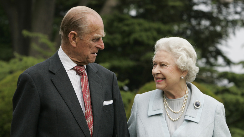 Prince Philip and Queen Elizabeth II smiling