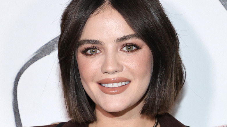 Lucy Hale with sliced bob 