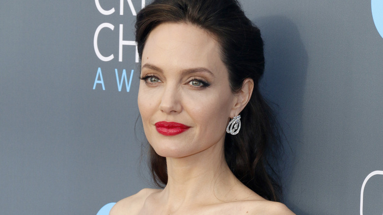 Angelina Jolie with red lip