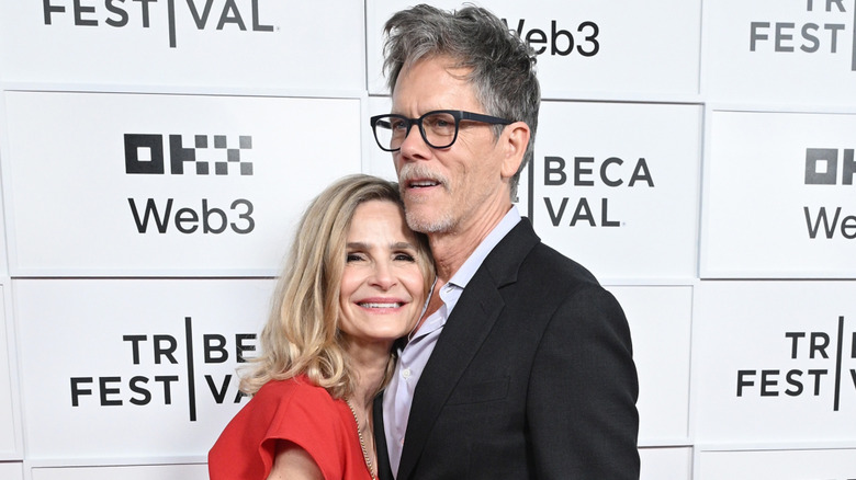 Kyra Sedgwick and Kevin Bacon on the red carpet for the Tribeca Film Festival