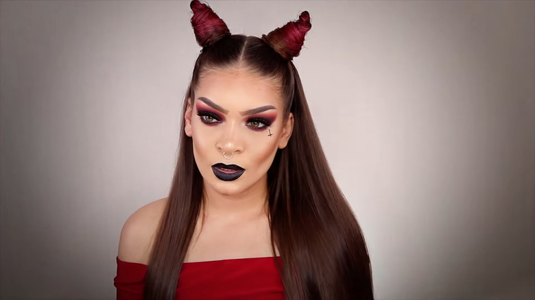 Screenshot of Andreyha Seraphin completed devil makeup