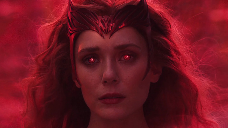 Elizabeth Olsen performing as Scarlet Witch