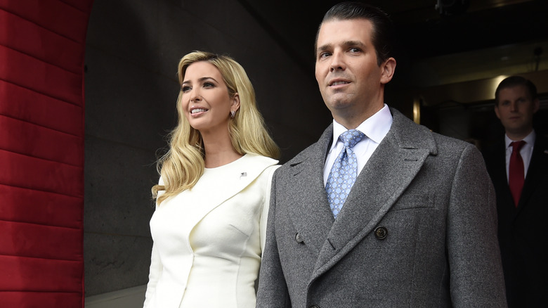Ivanka Trump and Donald Trump Jr. smiling