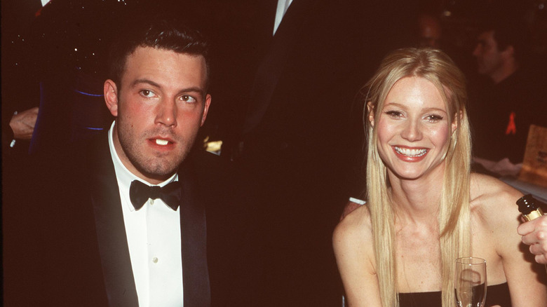 Ben Affleck and Gwyneth Paltrow attend the 1999 Golden Globes