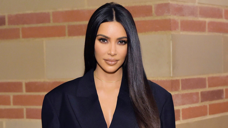 Kim Kardashian posing at an event
