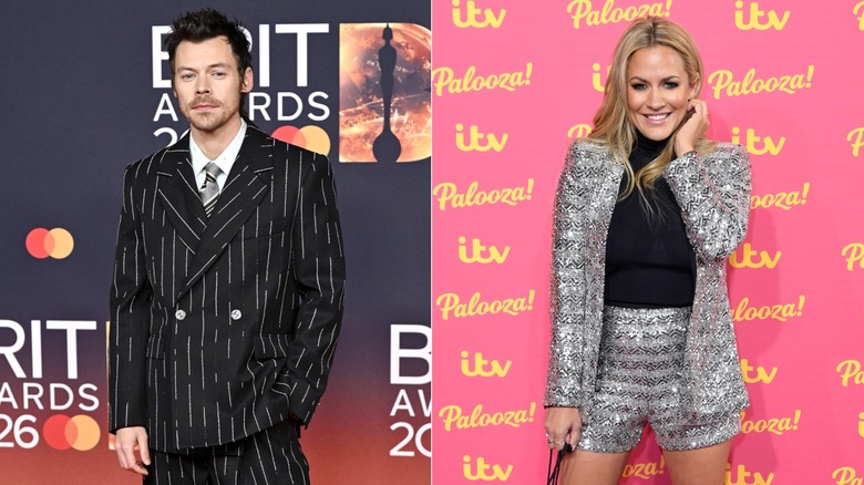 Split image of Harry Styles and Caroline Flack