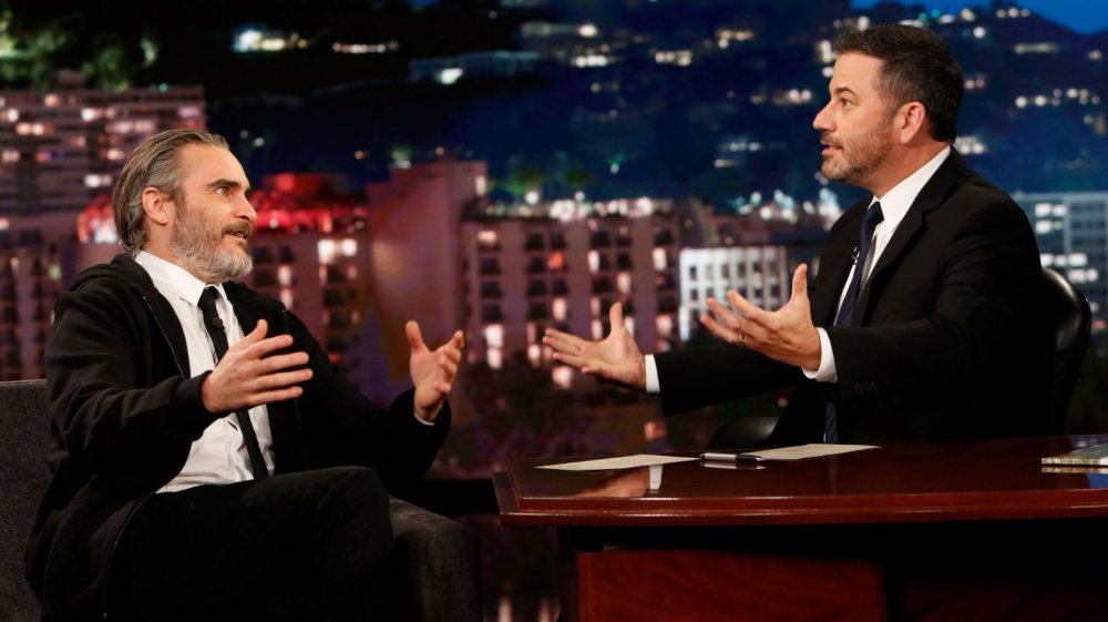 Joaquin Phoenix and Jimmy Kimmel on Jimmy Kimmel Live!