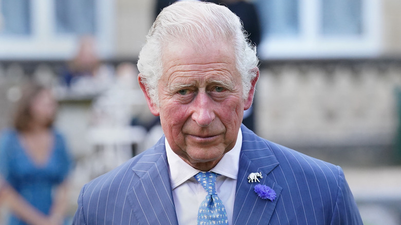 King Charles staring