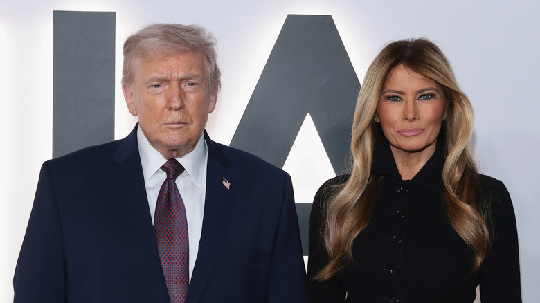 Donald Trump and Melania Trump at the premiere of "Melania."