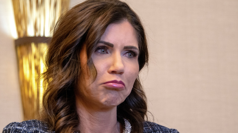 Kristi Noem making a face