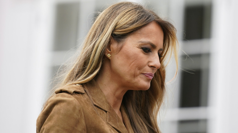 Side profile of Melania Trump