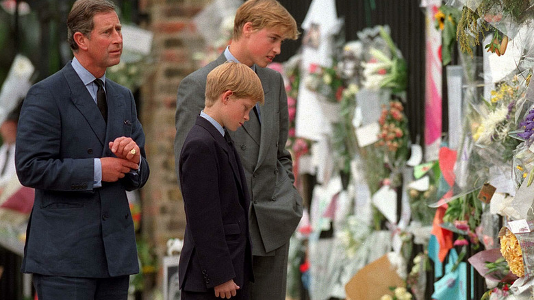 Charles at Diana's funeral
