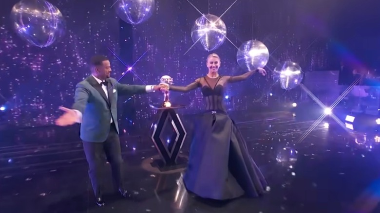 Alfonso Ribiero and Julianne Hough performing a dance number on "Dancing With the Stars"