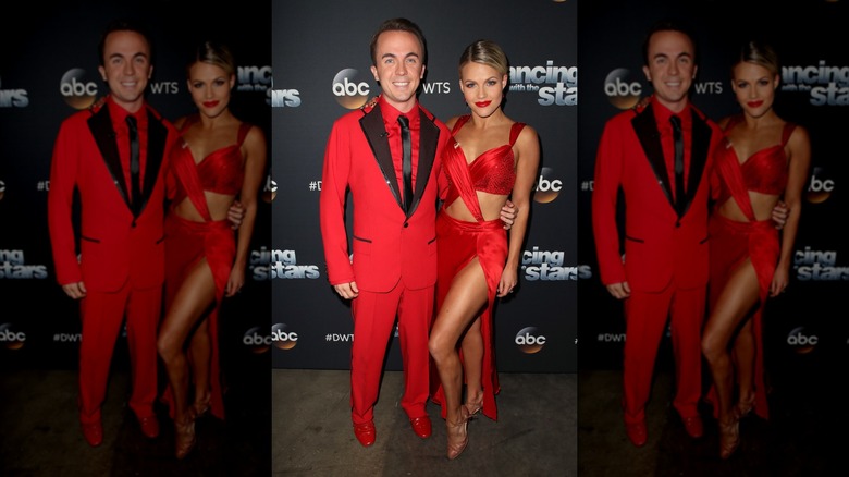Frankie Muniz and Witney Carson posing for a photo