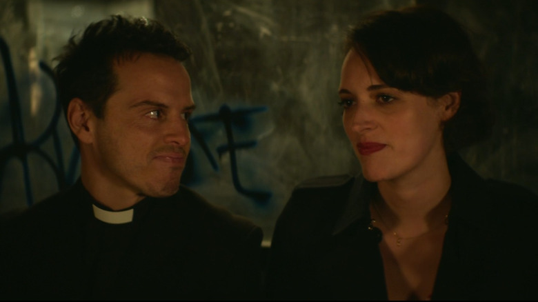 Fleabag and the Hot Priest at the bus stop