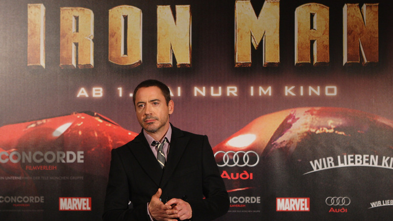 Robert Downey Jr. at an event for Iron Man in 2008.