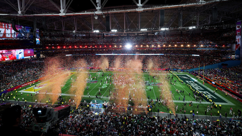 State Farm stadium during Super Bowl