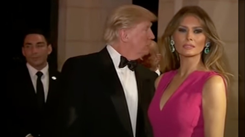 Donald Trump and Melania Trump at the Red Cross Ball