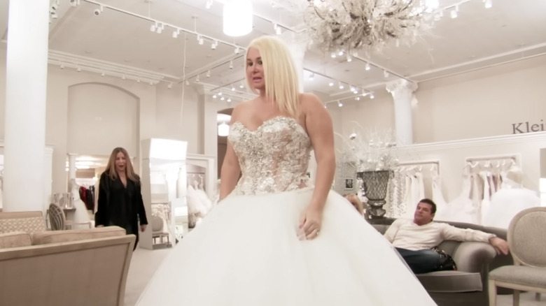 Amanda Namer wearing Pnina Tornai gowns