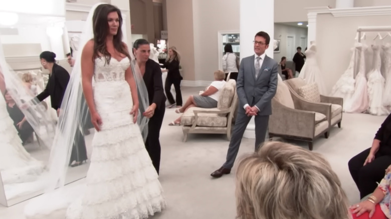 Lauren Walker wearing Pnina Tornai gown