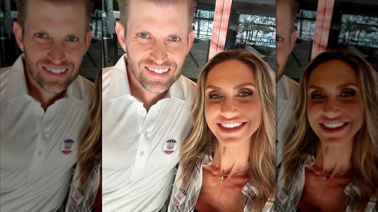 Lara Trump poses for a selfie with husband Eric Trump
