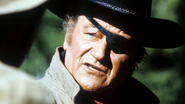 John Wayne with an eyepatch in True Grit