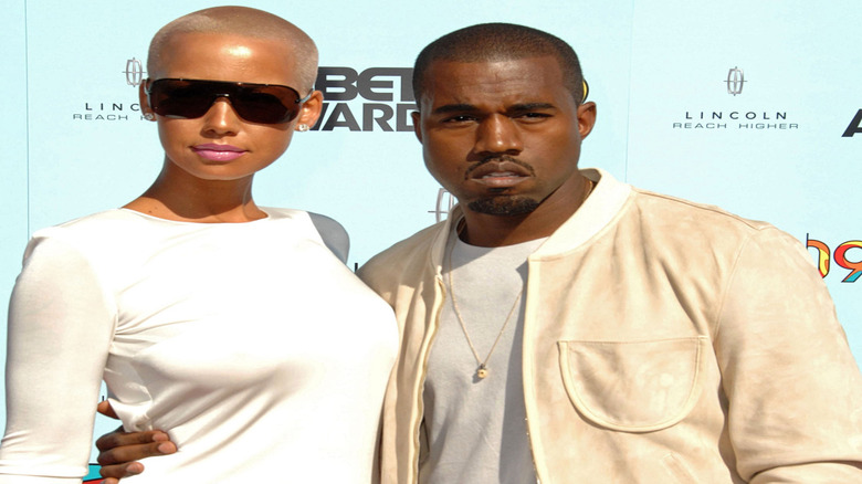 Kanye West and Amber Rose attending an event