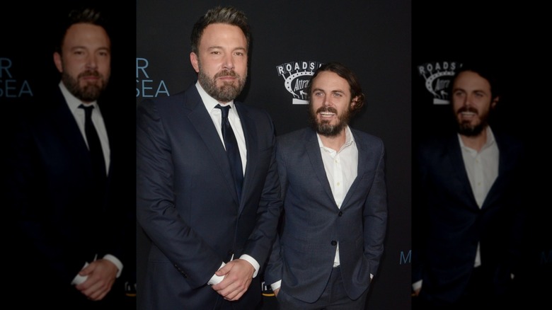 Ben and Casey Affleck at the 2016 premiere "Manchester by the Sea"