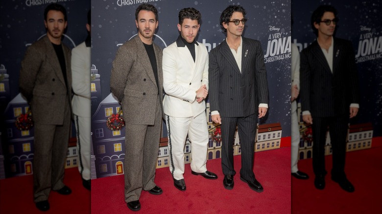 The Jonas Brothers attend the 2025 premiere of "A Very Jonas Christmas Movie"