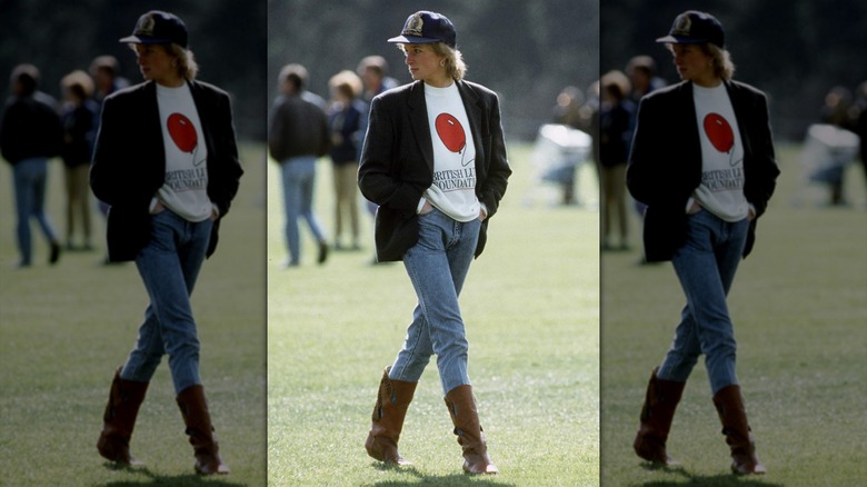 Princess Diana walking