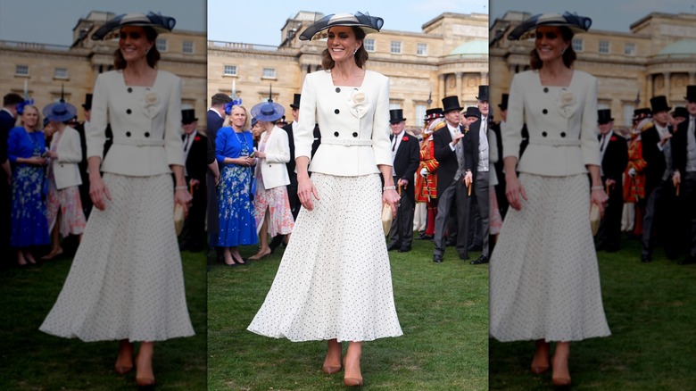 Kate Middleton walking and smiling