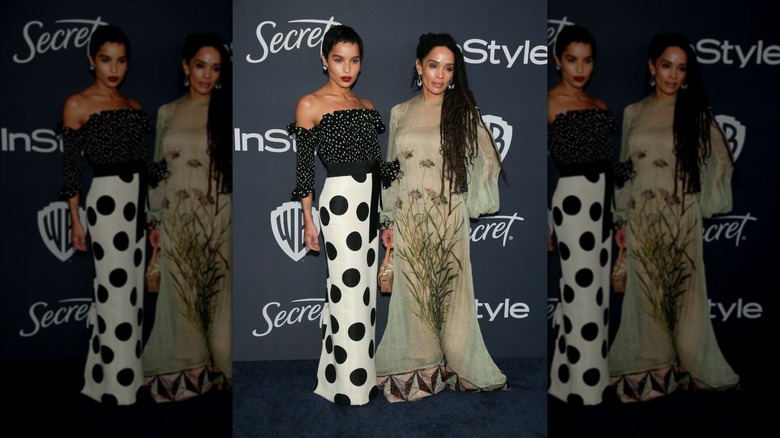 Lisa Bonet and Zoe Kravitz on the red carpet together posing for the cameras