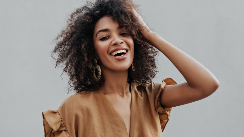 Happy Black woman smiling