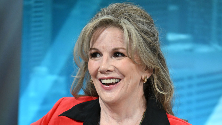 Melissa Gilbert smiling during a talk show appearance