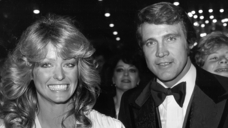 Farrah Fawcett and Lee Majors at an event in 1978