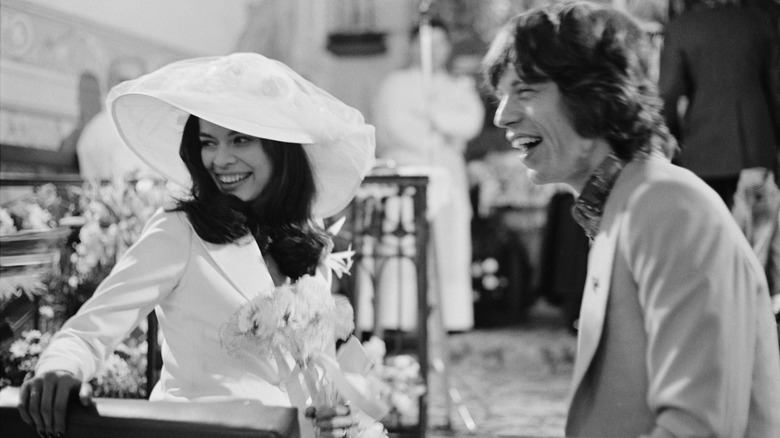 Bianca and Mick Jagger at their St. Tropez wedding in May 1972