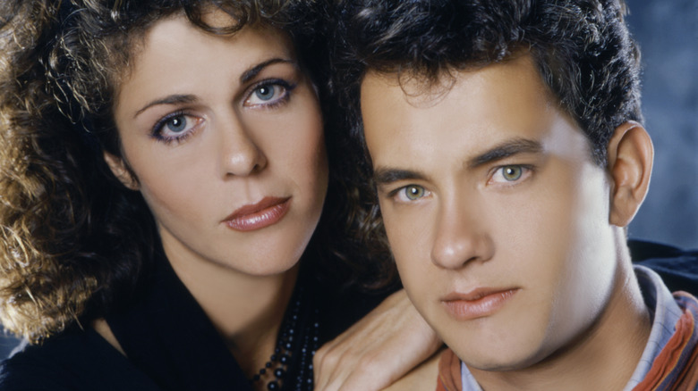 Rita Wilson and Tom Hanks posing for a photo shoot Volunteers