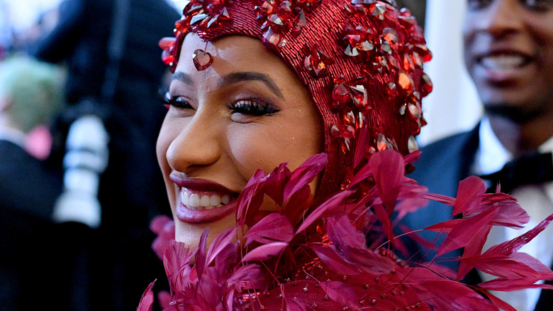 Cardi B at the Met Gala, close-up