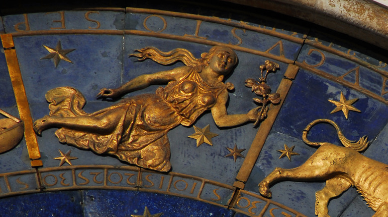 Virgo on astrological clock