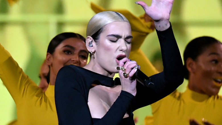 Dua Lipa performing