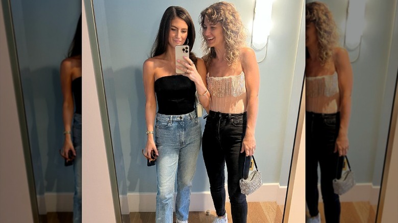 Kaitlan Collins and a friend pose for a selfie before heading to a Taylor Swift concert (2023)