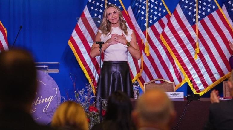 Lara Trump onstage at her final event as co-chair of the RNC (2025)
