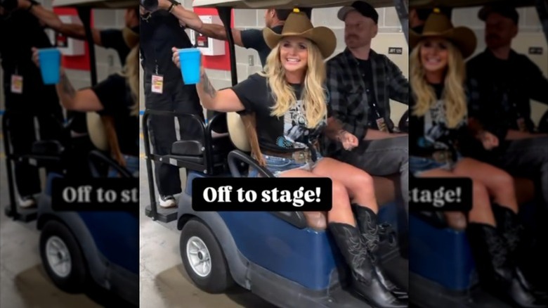 Miranda Lambert gives a cheers to her team back stage (2025)