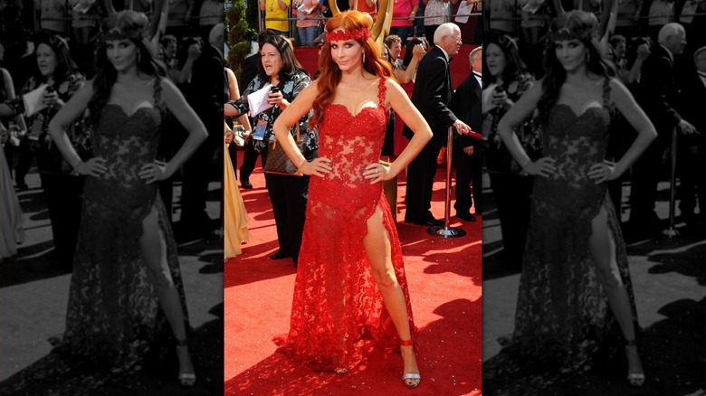 Phoebe Price on the 2008 Primetime Emmys red carpet