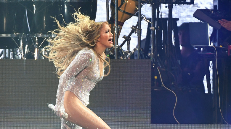 Jennifer Lopez performing during her It's My Party tour
