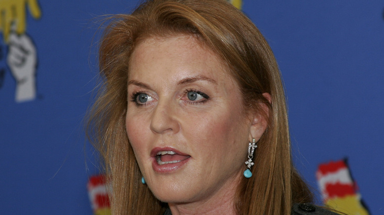 Sarah Ferguson speaking at event