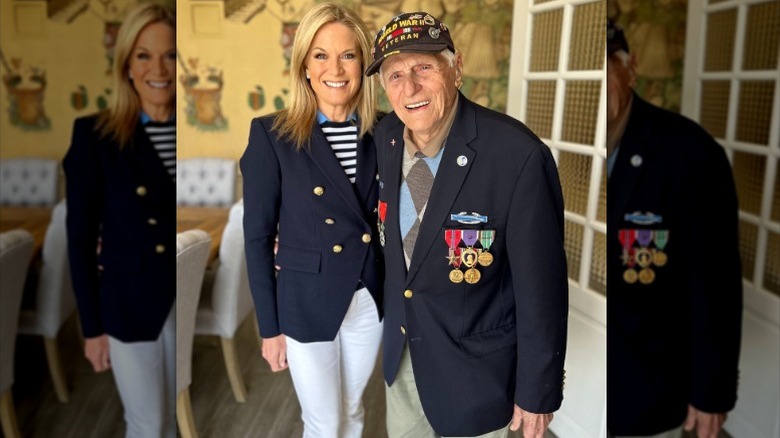 Martha MacCallum poses with Steve Melinkoff in St Marie du Mont, France (2024)